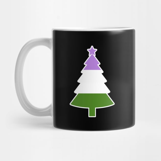 Christmas Tree LGBT Flag Genderqueer by aaallsmiles